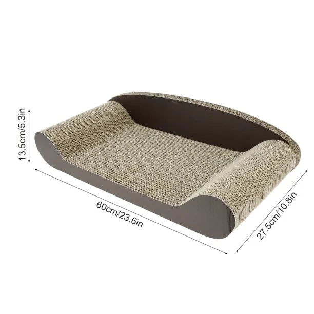 Cat Scratcher Cardboard Scratching Pad Corrugated Paper Lounge Bed Cat Sofa Durable Cardboard Lounger Toy for Indoor Cats Kitten Grinding Claws and Relax