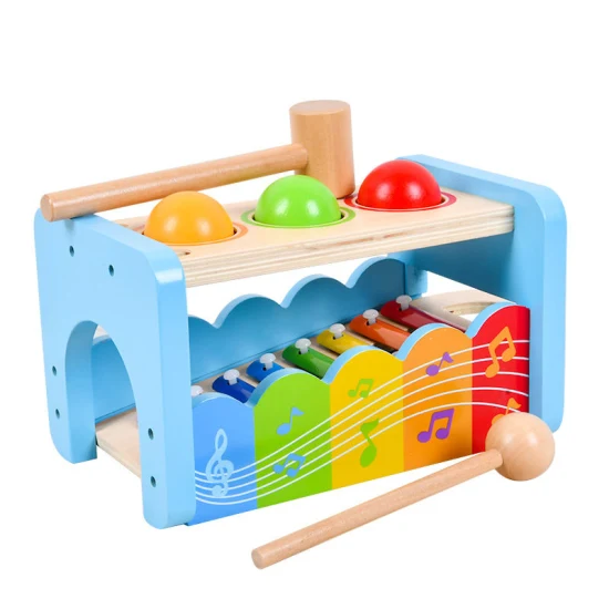 Musical infantil para brinquedos educativos Montessori para bebês Brinquedo de madeira para bebês