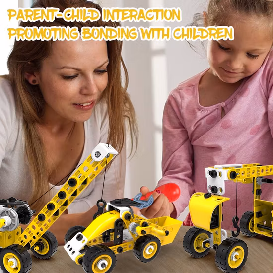 100 pçs 8 em 1 desmontar carro brinquedo crianças educação engenharia construção caminhão conjunto de brinquedos haste parafuso montar conjunto de veículo diy kit de construção brinquedos para crianças meninos