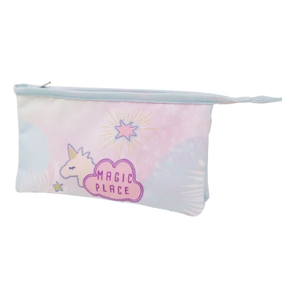 De volta à escola Sublimação popular Impressão personalizada Multicamadas Meninas Unissex Papelaria infantil Bolsa de armazenamento Bolsas de lápis Estojos