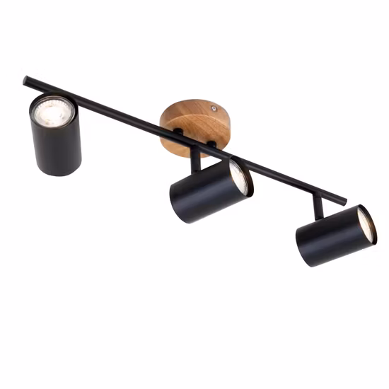 Artigo de promoção de base de metal e madeira brilhante para sala de estar em casa GU10 refletor de teto