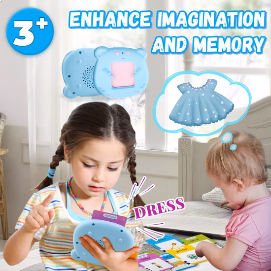 Brinquedos sensoriais para crianças com autismo Brinquedos de aprendizagem pré-escolar para máquinas de fonoaudiologia Educação precoce Cognição Eletrônica Falando Cartão Flash com 224 palavras visuais