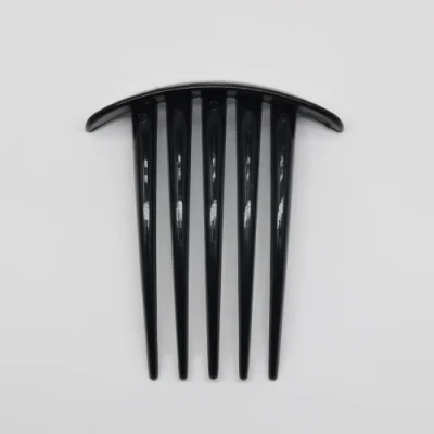 Novo fecho fashion de plástico com 5 dentes para venda direta da fábrica para decoração de cabelo