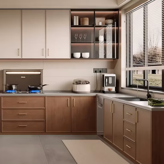 Item de cozinha de madeira maciça totalmente personalizado